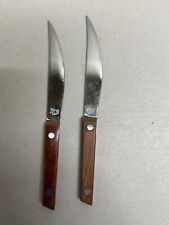 Vernco High Carbon Stainless Steel Steak Knives with Wood handles lot of 2 for sale  Shipping to South Africa