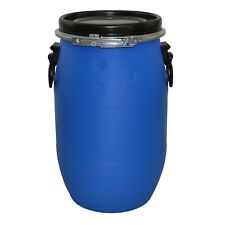 Open Top Plastic Storage Drum Barrel Keg With Lid 30 60 120 Litre Food Grade New for sale  SOUTHPORT