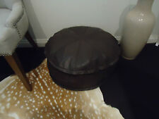 Stunning Hand Made Leather Ottoman Pouffe Pouf Footstool for sale  Shipping to South Africa