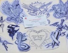 Vintage Hectograph Stencil of Eagle, Snake & Skull Used By RED'S TATTOO STUDIO for sale  Shipping to South Africa