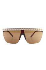 Used, Sabre Womens Studded Trim Shield Kozoi Sunglasses Brown Plastic for sale  Shipping to South Africa