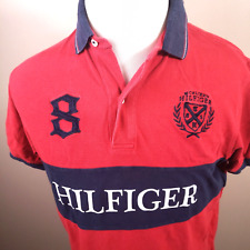 Camisa polo masculina Tommy Hilfiger média rugby manga curta colorblock vermelha comprar usado  Enviando para Brazil