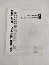  Behringer Virtualizer Pro DSP-1000P Manual do Usuário Original comprar usado  Enviando para Brazil