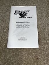 Vintage Fox Racing Shox 2005 Manual do Proprietário, Flutuador e Baunilha, usado comprar usado  Enviando para Brazil