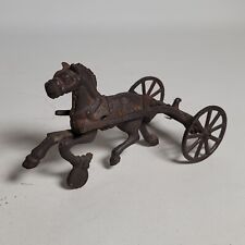 Ferro Fundido Antigo Cavalo Arreio Com Rodas Cart 6 1/2" Longa comprar usado  Enviando para Brazil