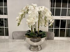 flower arrangement artificial large- white orchids in a champagne bowl for sale  HEMEL HEMPSTEAD