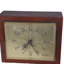 Usado, Reloj despertador eléctrico vintage de mediados de siglo 1960 moderno haz de sol modelo B004 madera segunda mano  Embacar hacia Argentina