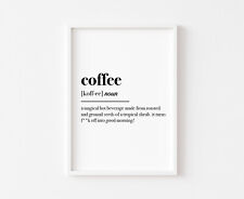 Coffee definition print for sale  RAYLEIGH