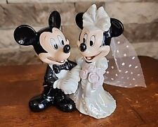 Usado, Decoração de bolo de porcelana vintage Disney Mickey e Minnie Mouse casamento noiva e noivo comprar usado  Enviando para Brazil