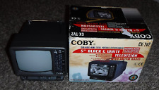 Coby CX-TV2 Portable 5 inch Black & White Television  & AM FM Radio Tested for sale  Shipping to South Africa