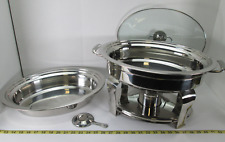 Novo NOS Tramontina Oval Chafing Dish Premium 18/10 Aço Inoxidável 4.2 Qt Aquecedor comprar usado  Enviando para Brazil