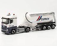 Mini Car 1/87 Mercedes Benz Actros Stream Space Bulk Silo Semi-Trailer Cemex He3 for sale  Shipping to South Africa
