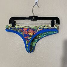 MAAJI Funky Medium Bikini Reversible Cheeky Swimsuit Bottom Low Rise Floral Blue for sale  Shipping to South Africa
