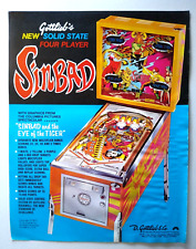 Sinbad pinball flyer for sale  Collingswood