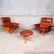 Pair 1970s leather for sale  LEWES
