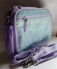 Lavender Aqua Green Sparkle Pottery Barn Cold Pack Lunch Box Mono Madison H336, used for sale  Oakland