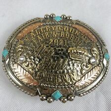 2021 Valley County Fair & Rodeo Queen - Alea Stahl Trophy Belt Buckle W/ ERROR, used for sale  Rogers