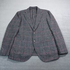 Used, Proper Cloth Blazer Mens Gray 44R Wool Haritage Tweed Houndstooth Academia for sale  Shipping to South Africa
