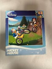 Quebra-cabeça Disney Mickey Mouse 63 peças passeio de bicicleta por Mega Puzzles 2009 difícil de encontrar comprar usado  Enviando para Brazil