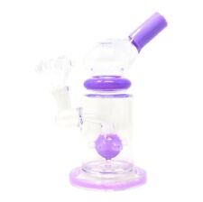 6" Milky Purple Matrix Percolator 14mm Compact Glass Bong Smoking Water Pipe R2, used for sale  Shipping to South Africa