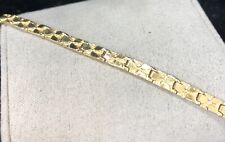 Vintage 14k Yellow Gold Solid Nugget Gold Bracelet 7.5in 8.32g PAT3308517 for sale  North Olmsted