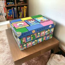 "Caja de juguetes de almacenamiento Rugrats 1998 vintage Tommy Chucky Angélica con citas 13""X9", usado segunda mano  Embacar hacia Argentina