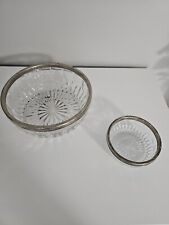 crystal bowl trim silver for sale  Cincinnati