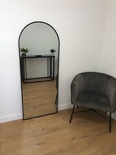 (EX-DISPLAY) Black Large Arched Metal Mirror 150cm x 60cm (RM483) for sale  Shipping to South Africa
