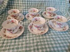 Used, 6 Vintage Royal Albert Moss Rose Bone China Teacups & Saucers Set 1956 2nds Qual for sale  Shipping to South Africa