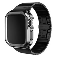 Pulseira de pulso de aço inoxidável iWatch + estojo para Apple Watch Series 7 6 5 4 3 SE comprar usado  Enviando para Brazil