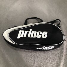 Bolso de raqueta de tenis Prince negro bolsillo lateral correa de hombro bolsa de seis raquetas segunda mano  Embacar hacia Argentina