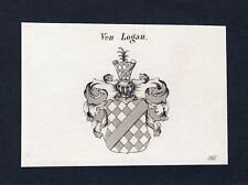 Circa 1820 Logau Logus Logowsky Stemma Nobile Cappotto Of Arms Incisione Antico, usado comprar usado  Enviando para Brazil