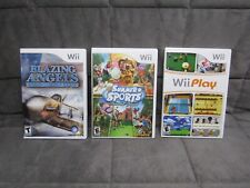 Lote completo de juegos de Nintendo Wii Blazing Angels Wii juego y deportes de verano con manuales segunda mano  Embacar hacia Argentina