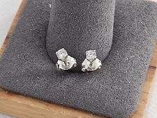 Estate 14kt White Gold Total Karat .20 Diamond Stud Earrings, used for sale  Shipping to South Africa