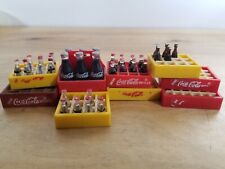 Lote de mini garrafas vintage em miniatura em caixas amarelas e vermelhas de Coca-Cola, usado comprar usado  Enviando para Brazil