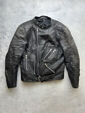 Luella Leather Jacket Women's 52 Black Motorcycle Moto Distressed Faded for sale  Shipping to South Africa
