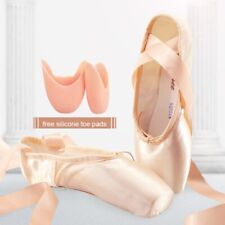 Satin Ballet Pointe Shoes Professional Girls Ballerina Dance Shoes with Ribbons for sale  Shipping to South Africa