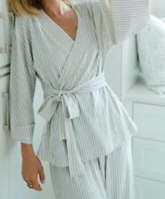 Pijama Lake DreamKnit Kimono Top S Azul Blanco Rayas segunda mano  Embacar hacia Argentina