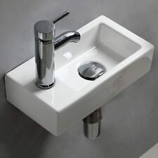 [solo lavabo] Fregadero de lavabo colgado de pared pequeño guardarropa lavabo rectangular cerámica"", usado segunda mano  Embacar hacia Mexico