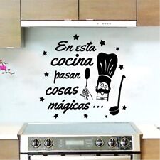 En Esta Cocina Pasan Cosas Mágicas Citas Españolas Pegatina de Pared Mural Cocina segunda mano  Embacar hacia Argentina