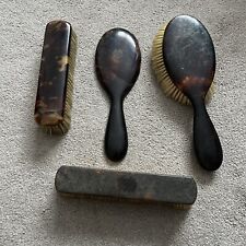 Used, 4 Antique ART DECO Era FAUX TORTOISE SHELL  Old DRESSER SET Hand MIRROR Brush for sale  Shipping to South Africa