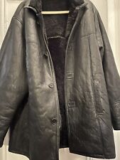 Black leather shearling for sale  New York