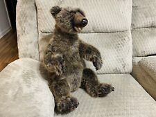 Used, Hansa Toy International Realistic Sitting Posable Brown Bear Cub Plush for sale  Shipping to South Africa