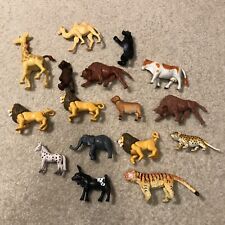 Lote mixto de 16 figuras de animales de juguete selva granja león tigre oso oveja vaca caballo segunda mano  Embacar hacia Argentina