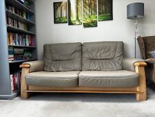 Leather sofa seater for sale  BRENTWOOD