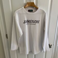 Usado, Camiseta de whisky irlandés Jameson para hombre XL blanca manga larga bordada 1780 segunda mano  Embacar hacia Argentina