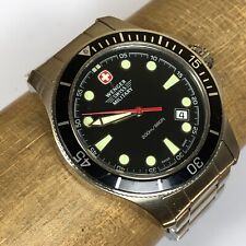 Relógio de mergulho Wenger Swiss Military Battalion masculino preto fabricado na Suíça, usado comprar usado  Enviando para Brazil