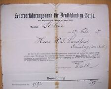 Gotha 1897 feuerversicherungsb gebraucht kaufen  Deutschland