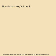 Novalis schriften volume gebraucht kaufen  Trebbin