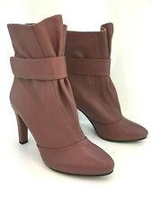 UNISA Dusky Pink Leather Dressy Ankle Boots High Heel Ankle Strap 39 UK 6 *NEW* for sale  Shipping to South Africa
